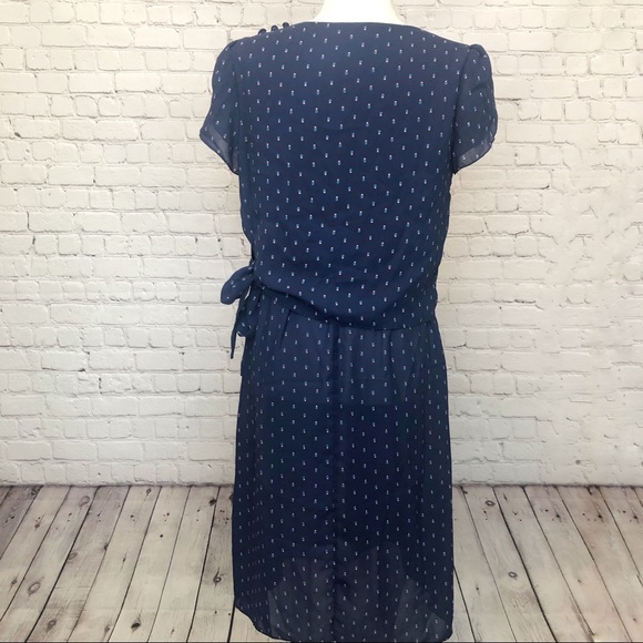 VINTAGE navy blue short sleeve dress - Picture 7 of 7